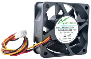 60x60x25mm 60mm 6cm DC12V Cooling Fan, 3000RPM 0.23A Brushless Axial Fan with CPU 3Pin Connector, Replacement Fan for Power Adapter, PC Case, CPU Heat Dissipation 60x60x25mm 60mm 6cm DC12V Cooling Fan, 3000RPM 0.23A Brushless Axial Fan with CPU 3Pin Connector, Replacement Fan for Power Adapter, PC Case, CPU Heat Dissipation