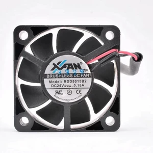 RDD5015B2 50x50x15mm 50mm DC24V 0.18A 2Wire 2Pin Dual Ball Bearing HighAirflow Axial Cooling Fan, 5CM Industrial Replacement Fan for Inverters and Industrial Power Equipment Heat Dissipation RDD5015B2 50x50x15mm 50mm DC24V 0.18A 2Wire 2Pin Dual Ball Bearing HighAirflow Axial Cooling Fan, 5CM Industrial Replacement Fan for Inverters and Industrial Power Equipment Heat Dissipation