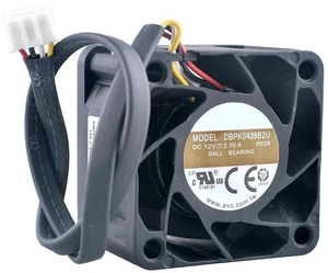 DBPK0428B2U 40x40x28mm 40mm DC12V 2.00A 25000RPM Dual Ball Bearing 4Pin HighSpeed Axial Cooling Fan, 4CM Replacement Fan for Server Power Supplies and Enterprise Network Hardware DBPK0428B2U 40x40x28mm 40mm DC12V 2.00A 25000RPM Dual Ball Bearing 4Pin HighSpeed Axial Cooling Fan, 4CM Replacement Fan for Server Power Supplies and Enterprise Network Hardware