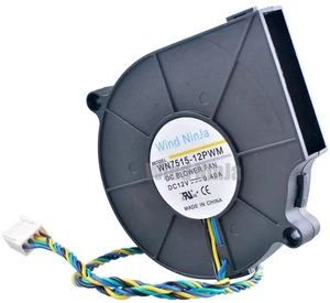 BB7515BU B127515BU 75mm Centrifugal Turbine Blower Fan, DC 12V 0.40A 4Pin PWM 5000RPM OilBearing Fan, Replacement Blower for 1U LGA775 P4 CPU Cooler Heat Dissipation BB7515BU B127515BU 75mm Centrifugal Turbine Blower Fan, DC 12V 0.40A 4Pin PWM 5000RPM OilBearing Fan, Replacement Blower for 1U LGA775 P4 CPU Cooler Heat Dissipation