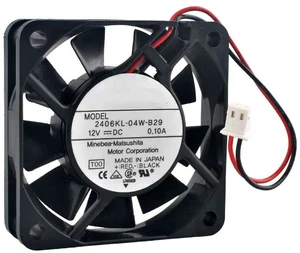 2406KL04WB29 60x60x15mm Axial Cooling Fan, DC12V 0.10A 3100RPM Dual Ball Bearing 2Pin Replacement Fan for Inverters, Industrial Drives and Compact Industrial Electronic Equipment Heat Dissipation 2406KL04WB29 60x60x15mm Axial Cooling Fan, DC12V 0.10A 3100RPM Dual Ball Bearing 2Pin Replacement Fan for Inverters, Industrial Drives and Compact Industrial Electronic Equipment Heat Dissipation