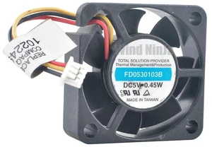 FD0530103B 30x30x10mm 30mm Mini Ball Bearing Cooling Fan, DC5V 0.45W 3Pin Micro Axial Replacement Fan, Quiet Mini Ventilation Fan for Projector, SetTop Box, Compact Electronic Equipment FD0530103B 30x30x10mm 30mm Mini Ball Bearing Cooling Fan, DC5V 0.45W 3Pin Micro Axial Replacement Fan, Quiet Mini Ventilation Fan for Projector, SetTop Box, Compact Electronic Equipment