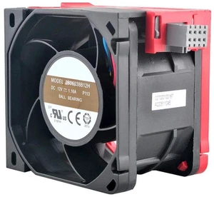 60mm HighSpeed Server Cooling Fan DC 12V 1.16A 8000RPM Dual Ball Bearing 60x60x38mm Replacement Fan 2B06038B12H, HighAirflow Axial Fan for Server, Industrial Cabinet and HighLoad Equipment Heat 60mm HighSpeed Server Cooling Fan DC 12V 1.16A 8000RPM Dual Ball Bearing 60x60x38mm Replacement Fan 2B06038B12H, HighAirflow Axial Fan for Server, Industrial Cabinet and HighLoad Equipment Heat