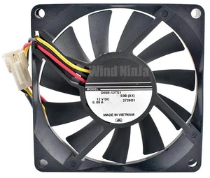 D08R12TS1 Miniature Cooling Fan, 80x80x15mm 8cm DC 12V 0.09A 3Pin Compact Replacement Fan, Small Ventilation Cooling Fan for Refrigerator and Compact Electronic Equipment Heat Dissipation D08R12TS1 Miniature Cooling Fan, 80x80x15mm 8cm DC 12V 0.09A 3Pin Compact Replacement Fan, Small Ventilation Cooling Fan for Refrigerator and Compact Electronic Equipment Heat Dissipation