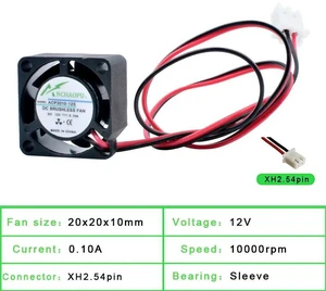 ACP2010 Miniature Cooling Fan, 20x20x10mm 2cm DC 12V 0.10A 10000RPM 2Pin Small Replacement Fan, Compact Ventilation Fan for Power Monitoring Equipment and Charger Internal Heat Dissipation ACP2010 Miniature Cooling Fan, 20x20x10mm 2cm DC 12V 0.10A 10000RPM 2Pin Small Replacement Fan, Compact Ventilation Fan for Power Monitoring Equipment and Charger Internal Heat Dissipation