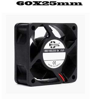 6025 Brushless Axial Silent Cooling Fan, 60x60x25mm DC 24V 2Pin Sliding Bearing Replacement Vent Fan, LowNoise Brushless Motor Fan for Chassis, Industrial Cabinet Internal Heat Dissipation 6025 Brushless Axial Silent Cooling Fan, 60x60x25mm DC 24V 2Pin Sliding Bearing Replacement Vent Fan, LowNoise Brushless Motor Fan for Chassis, Industrial Cabinet Internal Heat Dissipation
