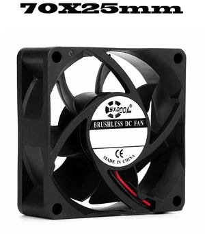 7025 Brushless Axial Cooling Fan, 70x70x25mm DC 5V 2Pin Sliding Bearing Silent Replacement Vent Fan, LowNoise Cooler for Equipment Housing, Power Supply and Small Cabinet Heat Dissipation 7025 Brushless Axial Cooling Fan, 70x70x25mm DC 5V 2Pin Sliding Bearing Silent Replacement Vent Fan, LowNoise Cooler for Equipment Housing, Power Supply and Small Cabinet Heat Dissipation