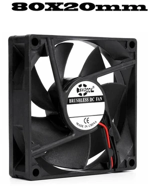 8020 Brushless Axial Cooling Fan, 80x80x20mm DC 5V 2Pin Sliding Bearing Silent Replacement Vent Fan, LowNoise Cooler for Equipment Housing, Power Supply and Compact Cabinet Heat Dissipation 8020 Brushless Axial Cooling Fan, 80x80x20mm DC 5V 2Pin Sliding Bearing Silent Replacement Vent Fan, LowNoise Cooler for Equipment Housing, Power Supply and Compact Cabinet Heat Dissipation