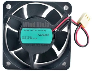 D06K12TS7 UltraQuiet Axial Cooling Fan, 60x60x25mm 6cm DC 12V 0.02A Replacement Vent Fan, LowNoise Compact Cooler for Computer Case and Power Supply Heat Dissipation D06K12TS7 UltraQuiet Axial Cooling Fan, 60x60x25mm 6cm DC 12V 0.02A Replacement Vent Fan, LowNoise Compact Cooler for Computer Case and Power Supply Heat Dissipation