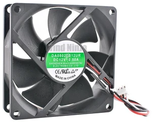 DA08025B12UR Axial Cooling Fan, 80x80x25mm 80mm DC 12V 0.50A 4800RPM 3Pin Dual Ball Bearing Brushless Replacement Fan for Inverter Power Supply Industrial Equipment Heat Dissipation Repair DA08025B12UR Axial Cooling Fan, 80x80x25mm 80mm DC 12V 0.50A 4800RPM 3Pin Dual Ball Bearing Brushless Replacement Fan for Inverter Power Supply Industrial Equipment Heat Dissipation Repair