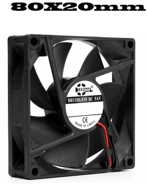 8020 Axial Brushless Silent Cooling Fan, 80x80x20mm DC 12V 2Pin Sliding Bearing Replacement Fan for Equipment Housing Compact Industrial Electronic Devices Heat Dissipation 8020 Axial Brushless Silent Cooling Fan, 80x80x20mm DC 12V 2Pin Sliding Bearing Replacement Fan for Equipment Housing Compact Industrial Electronic Devices Heat Dissipation