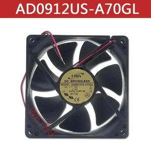 AD0912USA70GL 9025 90x90x25mm DC 12V 0.30A 2Pin Axial Brushless Cooling Fan 90mm Replacement Fan for PC Chassis, Case, Power Supply, Desktop Computer Hardware Heat Dissipation Parts AD0912USA70GL 9025 90x90x25mm DC 12V 0.30A 2Pin Axial Brushless Cooling Fan 90mm Replacement Fan for PC Chassis, Case, Power Supply, Desktop Computer Hardware Heat Dissipation Parts