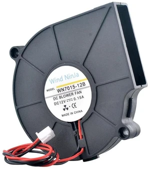 WN701512B 7515 75x75x15mm DC 12V 0.15A 3500RPM Dual Ball Bearing Centrifugal Blower Cooling Fan 75mm 2Pin Brushless Replacement Fan for Printer, Industrial Equipment Heat Dissipation Repair Parts WN701512B 7515 75x75x15mm DC 12V 0.15A 3500RPM Dual Ball Bearing Centrifugal Blower Cooling Fan 75mm 2Pin Brushless Replacement Fan for Printer, Industrial Equipment Heat Dissipation Repair Parts