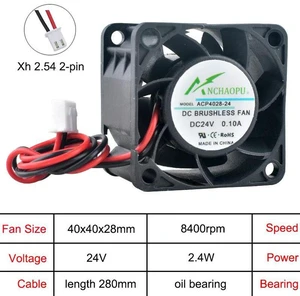 ACP4028 Axial Cooling Fan 40x40x28mm 40mm DC24V 2Pin OilImpregnated Bearing Fan, Compact Replacement Cooler for 1U 2U Power Supply & Industrial Control Computer Internal Heat Dissipation Spare Hardw ACP4028 Axial Cooling Fan 40x40x28mm 40mm DC24V 2Pin OilImpregnated Bearing Fan, Compact Replacement Cooler for 1U 2U Power Supply & Industrial Control Computer Internal Heat Dissipation Spare Hardw