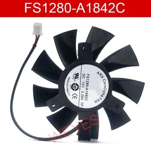FS1280A1842C Frameless Axial Cooling Fan DC12V 2Wire 75mm Diameter, 40mm Mounting Center Distance Fan, Replacement Cooler for Server Chassis Embedded Hardware Thermal Repair Spare FS1280A1842C Frameless Axial Cooling Fan DC12V 2Wire 75mm Diameter, 40mm Mounting Center Distance Fan, Replacement Cooler for Server Chassis Embedded Hardware Thermal Repair Spare