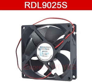 RDL9025S 9025 DC 12V 0.16A 90x90x25mm DualWire Refrigerator Cooling Fan, Replacement Brushless Cooler Fan for Refrigerator, Freezer, Small Cooling Equipment Internal Heat Dissipation Part RDL9025S 9025 DC 12V 0.16A 90x90x25mm DualWire Refrigerator Cooling Fan, Replacement Brushless Cooler Fan for Refrigerator, Freezer, Small Cooling Equipment Internal Heat Dissipation Part