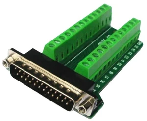 DB25 Male to Terminal Block Adapter Splitter Board, DR25 Male Breakout Changeover Switch Terminal Board, DB25Pin Signal Conversion Module for Industrial Serial Port Wiring Repair Spare Part DB25 Male to Terminal Block Adapter Splitter Board, DR25 Male Breakout Changeover Switch Terminal Board, DB25Pin Signal Conversion Module for Industrial Serial Port Wiring Repair Spare Part