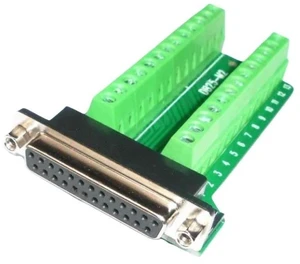 DB25 Female to Terminal Connector Splitter Adapter Board, DR25 25Pin Breakout Changeover Terminal Block Module for RS232 Serial, Industrial Control Signal Conversion and Quick Wiring Projects DB25 Female to Terminal Connector Splitter Adapter Board, DR25 25Pin Breakout Changeover Terminal Block Module for RS232 Serial, Industrial Control Signal Conversion and Quick Wiring Projects