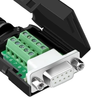 2Pack DB9 Female Adapter Terminal with Housing, DR9 9Pin Splitter Connector with Locking Nuts, for RS232 RS485 COM Port Serial Industrial Control Wiring Harness Replacement 2Pack DB9 Female Adapter Terminal with Housing, DR9 9Pin Splitter Connector with Locking Nuts, for RS232 RS485 COM Port Serial Industrial Control Wiring Harness Replacement