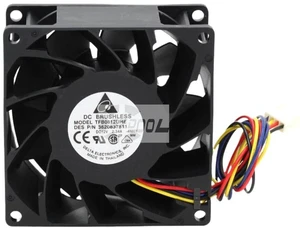 80x80x38mm HighSpeed PWM Axial Fan TFB0812UHE, DC 12V 2.34A 80mm Replacement Cooling Fan, HeavyDuty High Airflow Fan for Server Inverter Industrial Equipment Heat Dissipation Repair 80x80x38mm HighSpeed PWM Axial Fan TFB0812UHE, DC 12V 2.34A 80mm Replacement Cooling Fan, HeavyDuty High Airflow Fan for Server Inverter Industrial Equipment Heat Dissipation Repair