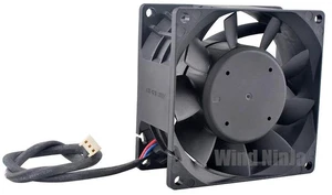 PFB0812UHE HighSpeed Axial Cooling Fan, 80x80x38mm 8cm DC 12V 1.86A 3Pin Replacement Fan, HeavyDuty Cooling Fan for Server Power Supply Industrial Equipment Heat Dissipation Repair PFB0812UHE HighSpeed Axial Cooling Fan, 80x80x38mm 8cm DC 12V 1.86A 3Pin Replacement Fan, HeavyDuty Cooling Fan for Server Power Supply Industrial Equipment Heat Dissipation Repair