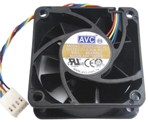 DS06025B12L 6025 PWM Axial Cooling Fan, 60x60x25mm 6cm DC 12V 0.30A Dual Ball Bearing 4Wire Fan, Replacement Server Cooling Fan for AVCCompatible Equipment Heat Dissipation Repair DS06025B12L 6025 PWM Axial Cooling Fan, 60x60x25mm 6cm DC 12V 0.30A Dual Ball Bearing 4Wire Fan, Replacement Server Cooling Fan for AVCCompatible Equipment Heat Dissipation Repair