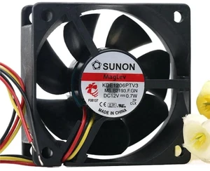KDE1206PTV3 60x60x25mm 6025 Silent Cooling Fan, DC 12V 0.7W 2Wire Magnetic Reluctance 60mm Replacement Fan, Quiet Ventilation Fan for PC Case, Power Supply and Compact Electronic Devices KDE1206PTV3 60x60x25mm 6025 Silent Cooling Fan, DC 12V 0.7W 2Wire Magnetic Reluctance 60mm Replacement Fan, Quiet Ventilation Fan for PC Case, Power Supply and Compact Electronic Devices