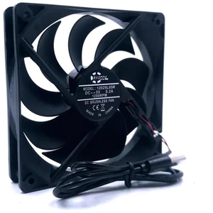 120mm 120x120x25mm DC 5V USB Brushless Cooling Fan Replacement for 12025S, 12CM 1200RPM USBPowered Axial Fan for DIY Case, Small Equipment Heat Dissipation 120mm 120x120x25mm DC 5V USB Brushless Cooling Fan Replacement for 12025S, 12CM 1200RPM USBPowered Axial Fan for DIY Case, Small Equipment Heat Dissipation