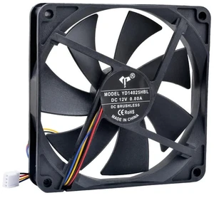 140mm 140x140x25mm DC 12V 0.80A 4Pin PWM Axial Cooling Fan Replacement for YD14025HBL, 14CM SpeedAdjustable Fan for PC Chassis, Power Supply Heat Dissipation 140mm 140x140x25mm DC 12V 0.80A 4Pin PWM Axial Cooling Fan Replacement for YD14025HBL, 14CM SpeedAdjustable Fan for PC Chassis, Power Supply Heat Dissipation