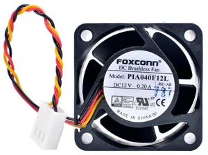 40mm 40x40x20mm DC 12V 0.20A Dual Ball Bearing 3Wire SpeedControlled Cooling Fan Replacement for PIA040F12L, 4CM 4020 High Airflow Fan for Compact CPU and Small Equipment Heat Dissipation 40mm 40x40x20mm DC 12V 0.20A Dual Ball Bearing 3Wire SpeedControlled Cooling Fan Replacement for PIA040F12L, 4CM 4020 High Airflow Fan for Compact CPU and Small Equipment Heat Dissipation