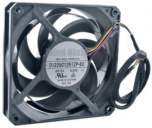 D1225C12B7ZP62 SickleShaped Blade PWM Cooling Fan, 120×120×25mm 12CM DC 12V 0.22A 4Pin Replacement Fan for PC Case, CPU WaterCooling Radiator, Desktop Workstation Heat Dissipation System D1225C12B7ZP62 SickleShaped Blade PWM Cooling Fan, 120×120×25mm 12CM DC 12V 0.22A 4Pin Replacement Fan for PC Case, CPU WaterCooling Radiator, Desktop Workstation Heat Dissipation System
