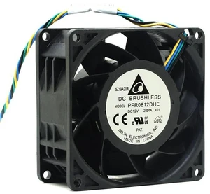 PFR0812DHE Powerful 8038 Cooling Fan, 80×80×38mm DC 12V 2.54A 4Wire PWM Replacement Axial Fan for Server Chassis, HighPower Heatsink and Industrial Equipment Heat Dissipation PFR0812DHE Powerful 8038 Cooling Fan, 80×80×38mm DC 12V 2.54A 4Wire PWM Replacement Axial Fan for Server Chassis, HighPower Heatsink and Industrial Equipment Heat Dissipation