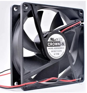 CROWN AGE09225S12H 9025 90x90x25mm 9cm DC 12V 0.41A Axial Cooling Fan, HighSpeed Replacement Fan for Computer Chassis, Power Supply and Industrial Equipment Heat Dissipation CROWN AGE09225S12H 9025 90x90x25mm 9cm DC 12V 0.41A Axial Cooling Fan, HighSpeed Replacement Fan for Computer Chassis, Power Supply and Industrial Equipment Heat Dissipation