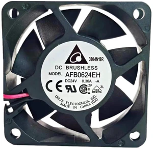 6025 Ball Bearing Industrial Cooling Fan Replacement for AFB0624EH, 60mm 60×60×25mm DC 24V Axial Fan, 38.35CFM Airflow 46.5dBA Noise, for HighPower Inverters & Industrial Equipment Heat Dissipation 6025 Ball Bearing Industrial Cooling Fan Replacement for AFB0624EH, 60mm 60×60×25mm DC 24V Axial Fan, 38.35CFM Airflow 46.5dBA Noise, for HighPower Inverters & Industrial Equipment Heat Dissipation