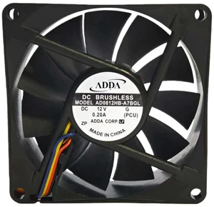 8025 PWM Ball Bearing Cooling Fan Replacement for AD0812HBA7BGL, 80mm 80×80×25mm DC 12V 4Wire Fan, 3000RPM 40CFM HighAirflow Fan for Industrial Chassis & Equipment Heat Dissipation 8025 PWM Ball Bearing Cooling Fan Replacement for AD0812HBA7BGL, 80mm 80×80×25mm DC 12V 4Wire Fan, 3000RPM 40CFM HighAirflow Fan for Industrial Chassis & Equipment Heat Dissipation