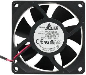 70x70x25mm Industrial Cooling Fan AFB0724VH, DC 24V 0.33A Dual Ball Bearing 5500RPM 52CFM Axial Fan, Replacement Vent Fan for Inverter, Industrial Cabinet, Power Equipment Heat Dissipation 70x70x25mm Industrial Cooling Fan AFB0724VH, DC 24V 0.33A Dual Ball Bearing 5500RPM 52CFM Axial Fan, Replacement Vent Fan for Inverter, Industrial Cabinet, Power Equipment Heat Dissipation