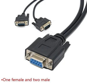 DB9 9Pin 1to2 COM 2in1 Splitter Cable, Male to Female RS232 Serial Port YCable, Type 2 POS Display Data Connection Cable for Cash Register Serial Signal Expansion DB9 9Pin 1to2 COM 2in1 Splitter Cable, Male to Female RS232 Serial Port YCable, Type 2 POS Display Data Connection Cable for Cash Register Serial Signal Expansion