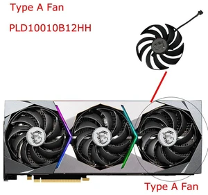 1Pcs GPU Cooling Fan PLD10010B12HH, VGA Single Replacement Cooler Fan for MSI RTX 3080 SUPRIM X 10G, RTX 3080, RTX 3090, RTX 3090Ti 24G Graphics Card Repair 1Pcs GPU Cooling Fan PLD10010B12HH, VGA Single Replacement Cooler Fan for MSI RTX 3080 SUPRIM X 10G, RTX 3080, RTX 3090, RTX 3090Ti 24G Graphics Card Repair