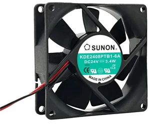 Replacement Industrial Cooling Fan for KDE2408PTB16A, 80x80x25mm DC 24V 3.4W 2Wire Axial Fan, 8025 DC 24 Volt Ventilation Fan for Industrial Cabinet, Inverter, Equipment Heat Dissipation Repair Part Replacement Industrial Cooling Fan for KDE2408PTB16A, 80x80x25mm DC 24V 3.4W 2Wire Axial Fan, 8025 DC 24 Volt Ventilation Fan for Industrial Cabinet, Inverter, Equipment Heat Dissipation Repair Part
