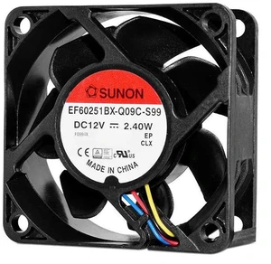 EF60251BX-Q09C-S99 60mm Cooling Fan DC12V 2.40W 6000RPM 60×60×25mm Dual Ball Bearing 4-Wire PWM Brushless Axial Fan Replacement for Industrial Server Power Supply Heat Dissipation EF60251BX-Q09C-S99 60mm Cooling Fan DC12V 2.40W 6000RPM 60×60×25mm Dual Ball Bearing 4-Wire PWM Brushless Axial Fan Replacement for Industrial Server Power Supply Heat Dissipation