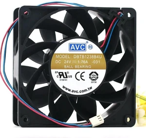 DBTB1238B4U 120mm 12038 DC24V Cooling Fan, 12cm High Speed Fan 5500RPM 215CFM, Heavy Duty Replacement Fan for Inverter Industrial Equipment Ventilation DBTB1238B4U 120mm 12038 DC24V Cooling Fan, 12cm High Speed Fan 5500RPM 215CFM, Heavy Duty Replacement Fan for Inverter Industrial Equipment Ventilation