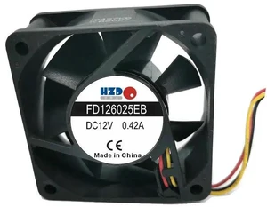 FD126025EB 60x60x25mm 6025 Laptop Axial Cooling Fan, DC 12V 0.42A 3-Wire Speed Detection Replacement Fan for Laptop, Chipset, Mini PC and Small Electronic Components Heat Dissipation FD126025EB 60x60x25mm 6025 Laptop Axial Cooling Fan, DC 12V 0.42A 3-Wire Speed Detection Replacement Fan for Laptop, Chipset, Mini PC and Small Electronic Components Heat Dissipation