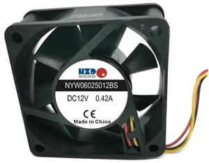 NYW06025012BS 60x60x25mm 6025 Laptop Axial Cooling Fan, DC 12V 0.42A 3-Wire Speed Feedback Replacement Fan for Laptop Internal Chipset, Mini PC and Small Electronic Component Heat Dissipation NYW06025012BS 60x60x25mm 6025 Laptop Axial Cooling Fan, DC 12V 0.42A 3-Wire Speed Feedback Replacement Fan for Laptop Internal Chipset, Mini PC and Small Electronic Component Heat Dissipation