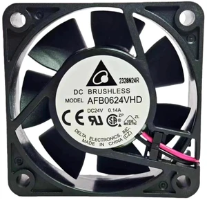 AFB0624VHD 6020 Industrial Cooling Fan, 60×60×20mm DC24V 0.14A, 19.8CFM 33dBA Dual Ball Bearing Axial Fan, Replacement Fan for Inverter and Communication Power Supplies Heat Dissipation AFB0624VHD 6020 Industrial Cooling Fan, 60×60×20mm DC24V 0.14A, 19.8CFM 33dBA Dual Ball Bearing Axial Fan, Replacement Fan for Inverter and Communication Power Supplies Heat Dissipation