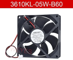 3610KL-05W-B60 9025 Axial Cooling Fan DC24V 0.26A 2-Pin 90x90x25mm 9CM Ball Bearing High Airflow Replacement Fan for Industrial Cabinet, Inverter, Equipment Ventilation Heat Dissipation 3610KL-05W-B60 9025 Axial Cooling Fan DC24V 0.26A 2-Pin 90x90x25mm 9CM Ball Bearing High Airflow Replacement Fan for Industrial Cabinet, Inverter, Equipment Ventilation Heat Dissipation