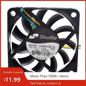 DA06010B12L 6010 Ultra-Thin Axial Cooling Fan 60x60x10mm DC12V 0.17A 4-Wire PWM Dual Ball Bearing High Airflow Replacement Fan for Industrial Control, Heat Sink and Compact Electronic Equipment Heat DA06010B12L 6010 Ultra-Thin Axial Cooling Fan 60x60x10mm DC12V 0.17A 4-Wire PWM Dual Ball Bearing High Airflow Replacement Fan for Industrial Control, Heat Sink and Compact Electronic Equipment Heat