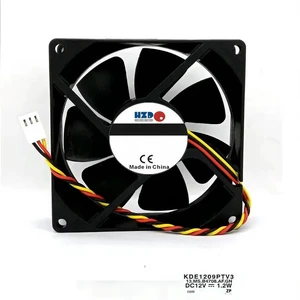 KDE1209PTV3 13.MS.B4708.AF.GN Replacement 9225 3-Wire Axial Cooling Fan, DC12V 1.2W 92x92x25mm 9CM Brushless Fan, Speed Feedback Fan for Power Supply, Inverter, Industrial Electronic Heat Dissipation KDE1209PTV3 13.MS.B4708.AF.GN Replacement 9225 3-Wire Axial Cooling Fan, DC12V 1.2W 92x92x25mm 9CM Brushless Fan, Speed Feedback Fan for Power Supply, Inverter, Industrial Electronic Heat Dissipation