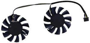 HA5510H12SF-Z Replacement 4-Pin Graphics Card Cooling Fan, 2 Units/Set GPU Cooler Fan for RTX 3050 LP 6G, RTX 3050 Low Profile OC 6GB, VGA Video Card Fan for GPU Heat Dissipation HA5510H12SF-Z Replacement 4-Pin Graphics Card Cooling Fan, 2 Units/Set GPU Cooler Fan for RTX 3050 LP 6G, RTX 3050 Low Profile OC 6GB, VGA Video Card Fan for GPU Heat Dissipation