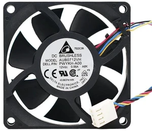 AUB0712VH Replacement 7025 4-Wire PWM Cooling Fan, DC12V 0.56A 70x70x25mm 7CM Temperature Controlled Brushless Fan, Square Fan for PC Case, CPU Heatsink, Server and Industrial Cabinet Heat Dissipation AUB0712VH Replacement 7025 4-Wire PWM Cooling Fan, DC12V 0.56A 70x70x25mm 7CM Temperature Controlled Brushless Fan, Square Fan for PC Case, CPU Heatsink, Server and Industrial Cabinet Heat Dissipation