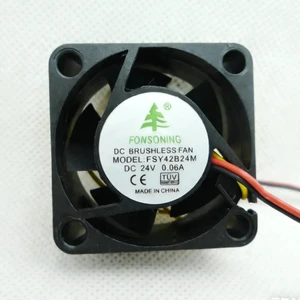 FSY42B24H Replacement 4020 Axial Cooling Fan, DC24V 0.06A/0.08A 40x40x20mm 2-Wire Ball Bearing Brushless Fan for Laptop CPU Chip, Industrial Mini Controller, Compact Electronic Equipment Heat Dissipat FSY42B24H Replacement 4020 Axial Cooling Fan, DC24V 0.06A/0.08A 40x40x20mm 2-Wire Ball Bearing Brushless Fan for Laptop CPU Chip, Industrial Mini Controller, Compact Electronic Equipment Heat Dissipat